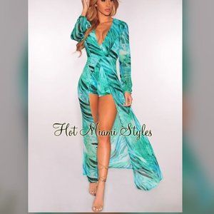 Chiffon Maxi Romper Dress